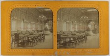 MONACO Le Casino Salle c1865 Photo Stereo Diorama Vintage Albumine P70L3n