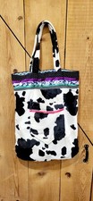 Sac cabas Y2K motif vache noir