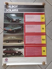 Affiche publicitaire Talbot Solara + fascicule