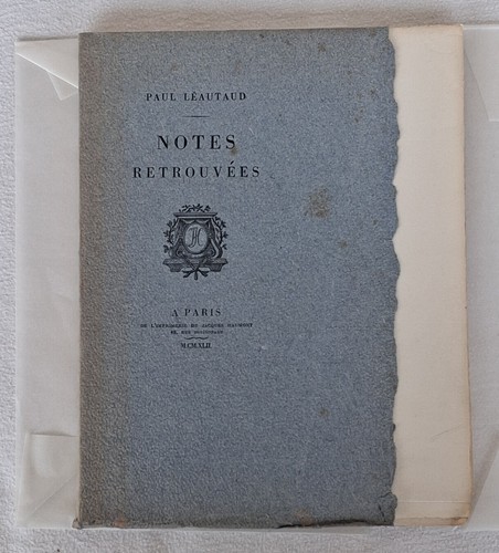 Paul léautaud notes - -,