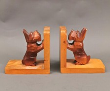 9138016 Paire Serre-Livres Chiens Um 1960/70 H13cm