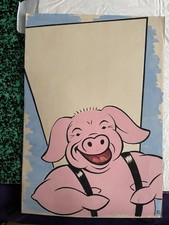 projet affiche pour Charcutier Charcuterie - Pub Commerce Gouache