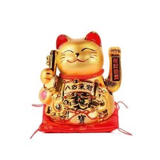 Grand Maneki Neko Doré avec