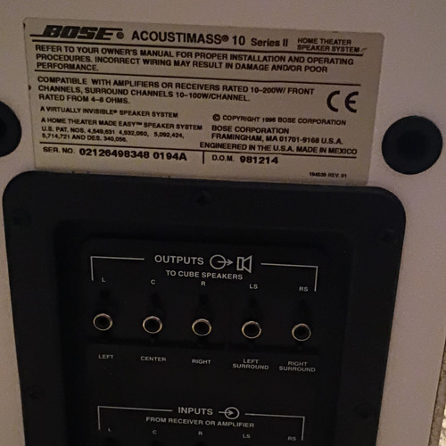 Bose acoustimass series ii - 10,