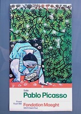 Ancienne affiche exposition artistique Pablo PICASSO 1981 musée Fondation MAEGHT