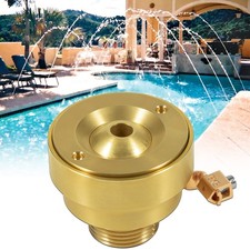 Swimming Pool Spa Brass Deck Jet Fountain Crown Nozzle 1-Hole with Grounding Lug