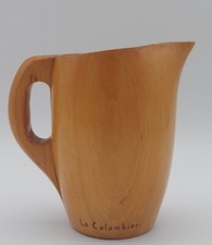 PICHET VINTAGE BOIS MONOXYLE H 15cm XXème 1950/ 1960 Le COLOMBIER