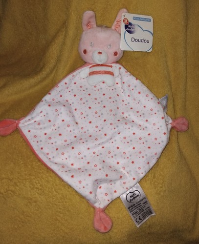 Doudou plat lapin - lapin, mots