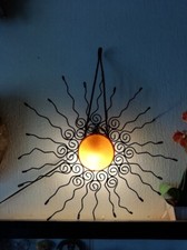 Lampe Murale " SOLEIL " vintage Pour Interne Verre Et Fer Forgé