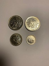 lot de 4 pieces 0,5f,   1f et