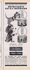 PUBLICITE ADVERTISING 114 1963 CANIGOU RON-RON aliments pour animaux