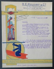 Facture 1920 POINCONNEUSE ROUYER RC NEUILLY/SEINE  entête illustrée 50