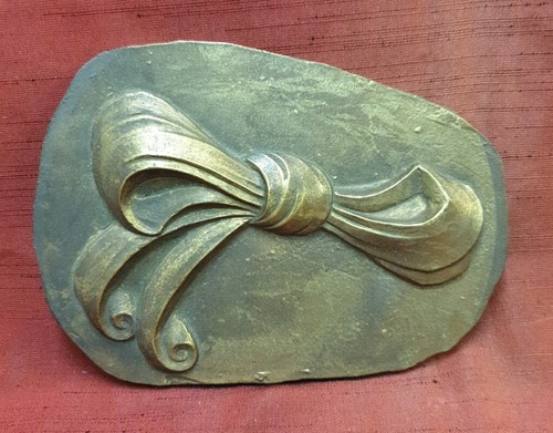 Plaque bronze decor noeud - bronze,