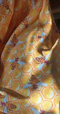 Tissu 2m10 motifs abeille et
