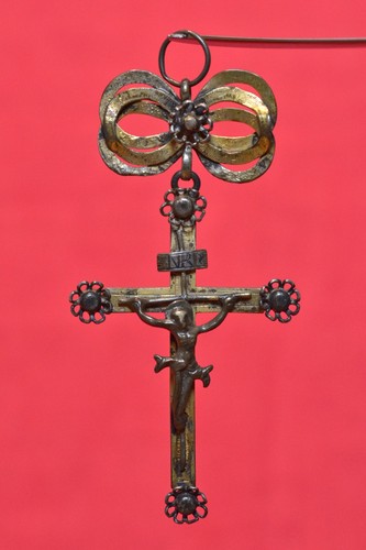 Crucifix pendentif bronze - pendentif, en