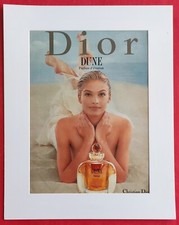 PUBLICITE de PRESSE:  Parfum Femme DUNE de Christian DIOR Paris Cosmétiques 1996