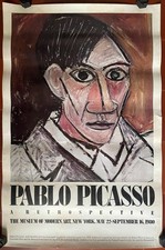 Affiche Exposition PABLO PICASSO Museum of Modern Art New-York 61x93cm 1980