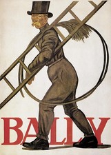 Affiche publicitaire Bally cuir, 1926 (22 x 30 cm)