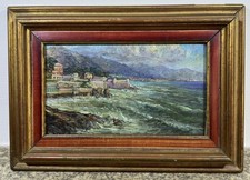 Huile sur panneau signée - ,