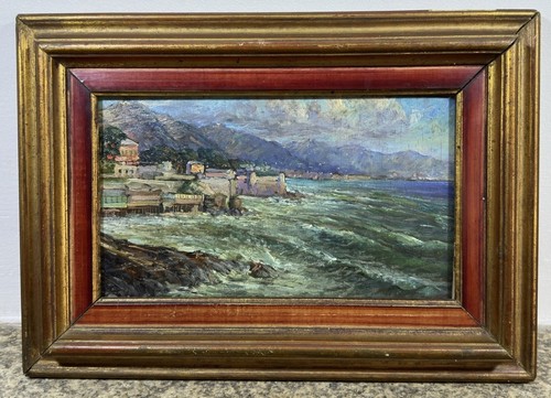 Huile sur panneau signée - ,
