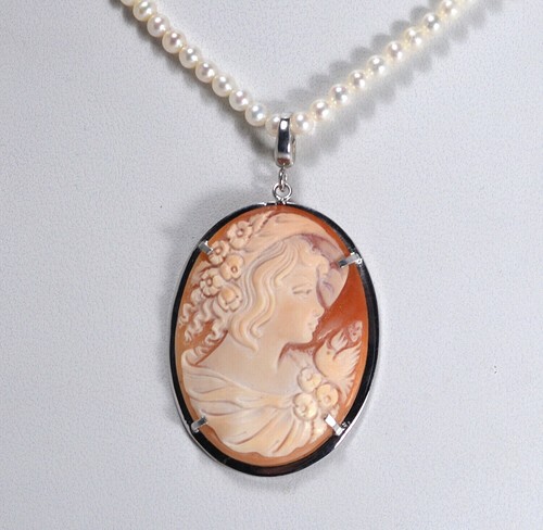 Collier perles pendentif - perles,