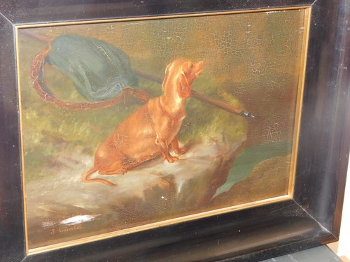 Peinture avec teckel la - teckel,