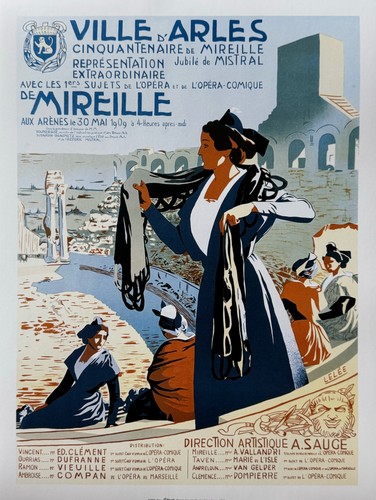 Ville arles affiche - d'arles, léo