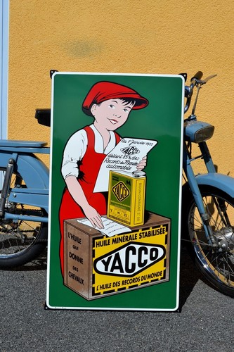 Plaque émaillée yacco - plaque,