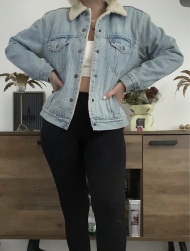 Veste jean avec moumoute - avec,
