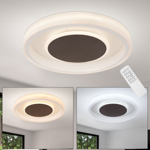 Plafonnier led marron blanc - plafonnier,