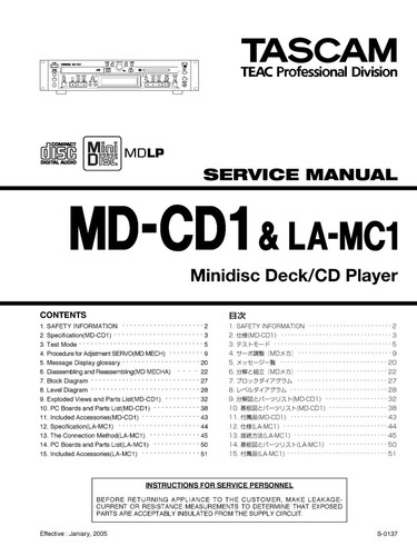 Service manuel instructions - service,