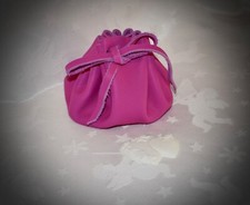 bourse médiévale en cuir rose fushia produit neuf cuir de qualité supérieure