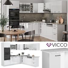 Kitchenette Cuisine en angle Cuisine intégrée R-Line blanc Vicco