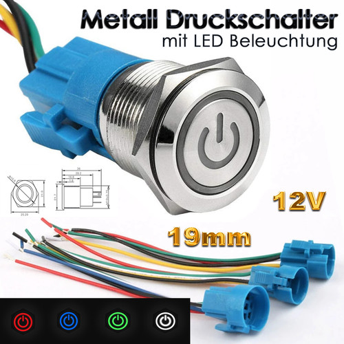 Interrupteur métal led - ✅,
