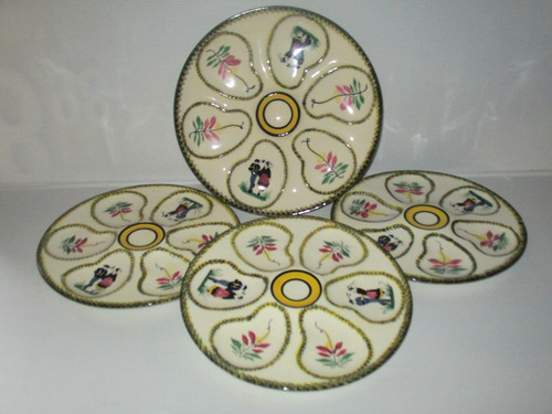 Lot assiettes à huîtres - 4,