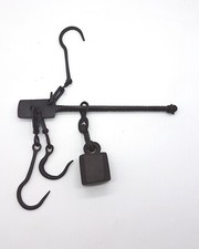 Ancienne balance Romaine XVIIIe? graduée de 1 à 15 kg Nettoyé Avec poids L 27 cm