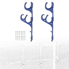 Lot de 2 crochets de clôture piscine pour tuyaux d'aspiration et