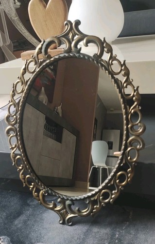 Ancien miroir ovale - miroir, baroque