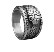 Bague serpent en acier