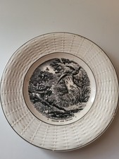 Assiette XIXè DIGOIN & SARREGUEMINES "Chasse aux faisans"