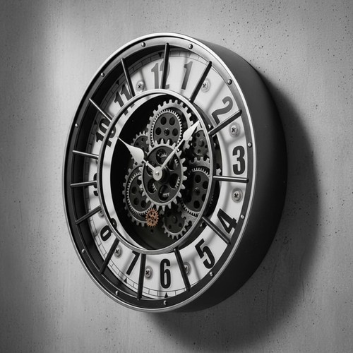 Horloge engrenages mobiles - horloge,
