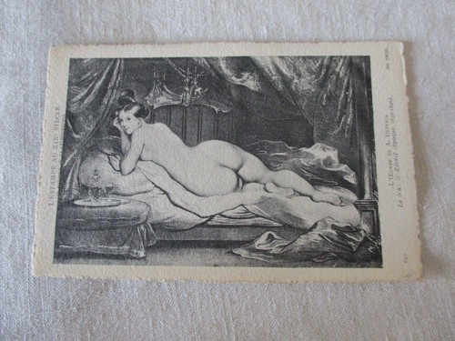 Cpa fantaisie estampe xix - l'estampe, au