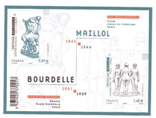 Timbre / Stamp Bloc feuillet maillol / bourdelle neuf ** MNH