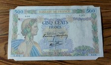 Billet 500 Frs La Paix 1940 A 1 euro !
