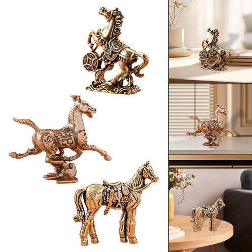 Figurine cheval laiton - figurine, de