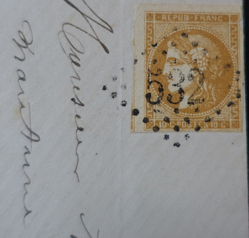 Cérès 43b sur lettre - sur,