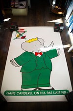 CANDEREL ? BABAR French Shelter Vintage Advertising Food Poster Original 1999