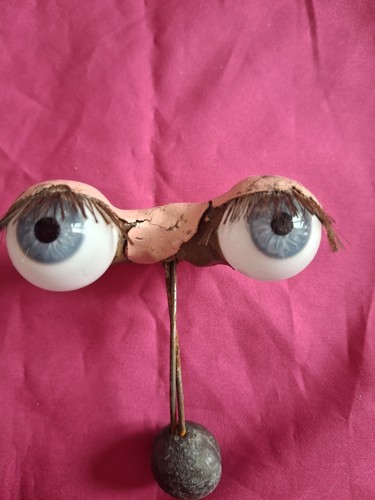 Yeux bleux poupée ancienne - poupée,