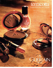 Publicité Advertising 058 1991   Guerlain  maquillage  terracota