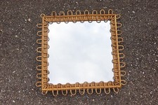 Miroir rotin design Franco Albini vintage Italie 1950